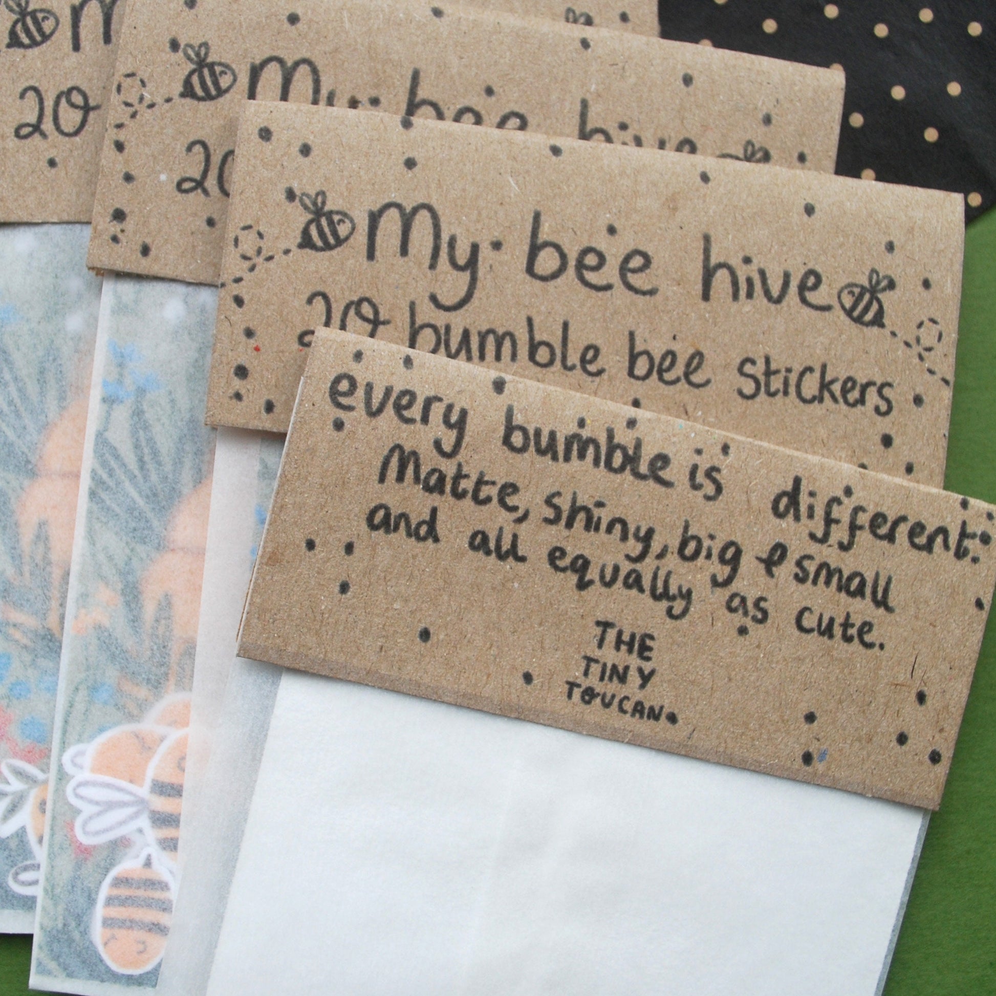 My Bee Hive Sticker Pack!  (20 mixed size bee stickers, tech stickers, laptop sticker, cute) Waterproof Vinyl Stickers, mixed gloss/matte