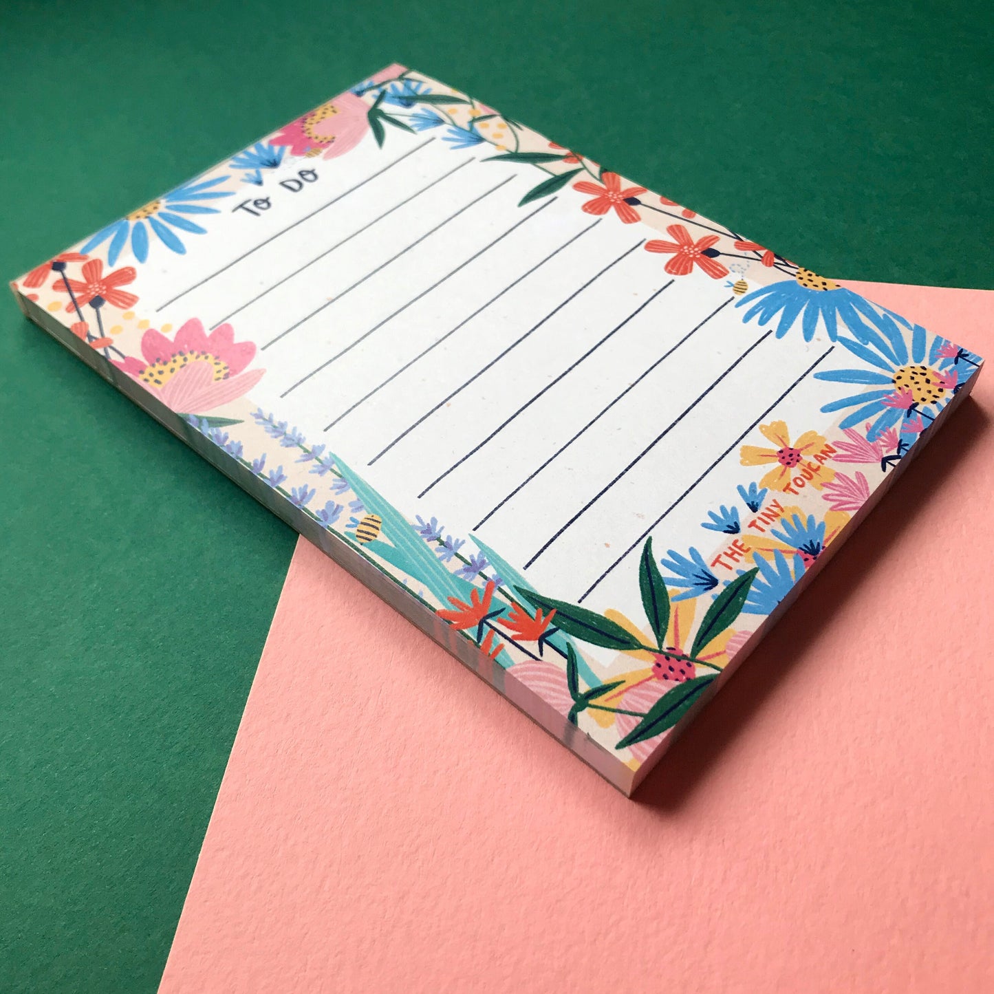 Spring time TO-DO List. A6. Magnetic Option. Fsc Certified responsible paper. Made in the UK. Memo. Cute Eco Stationery. Sustainable Gift