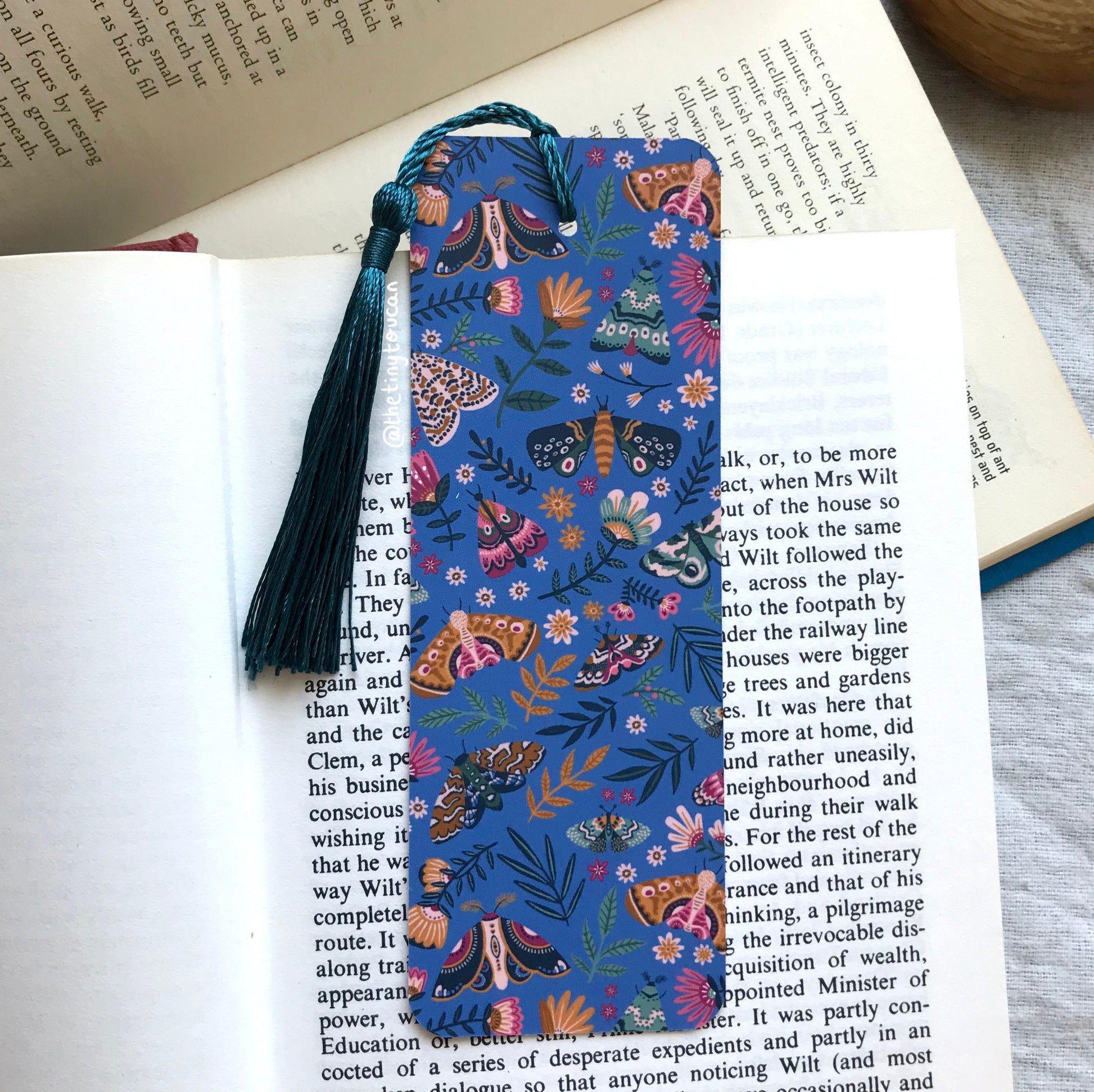 Moths bookmark. With or without tassel- Cute bookmark- Kawaii bookmark-Book worm gift- Book lover-  Pretty Stationery