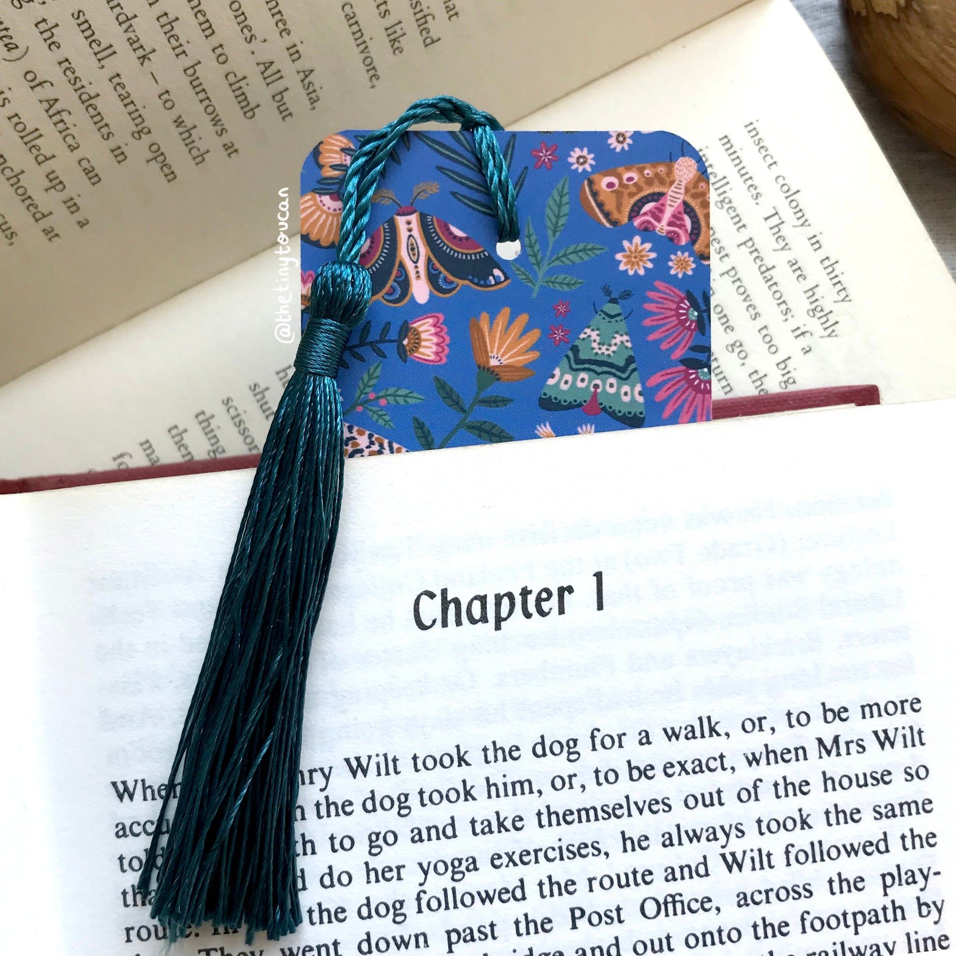 Moths bookmark. With or without tassel- Cute bookmark- Kawaii bookmark-Book worm gift- Book lover-  Pretty Stationery
