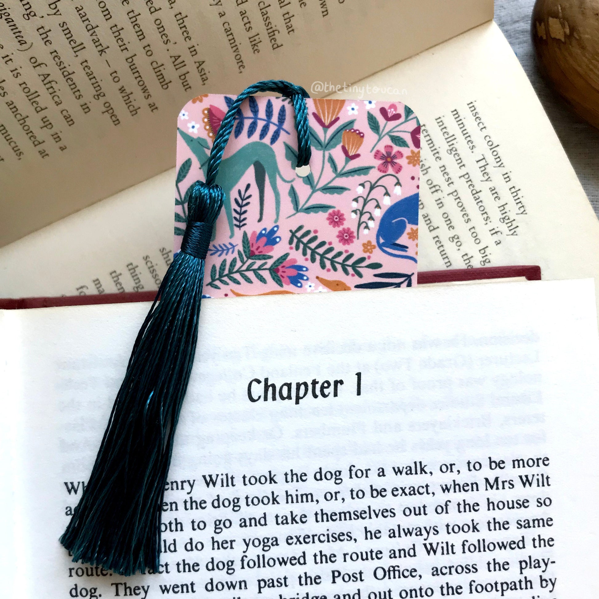 Long dogs bookmark. With or without tassel- Lurcher, Whippet, Greyhound, Saluki, Italian Greyhound- Dog Lover stationery- Book worm gift