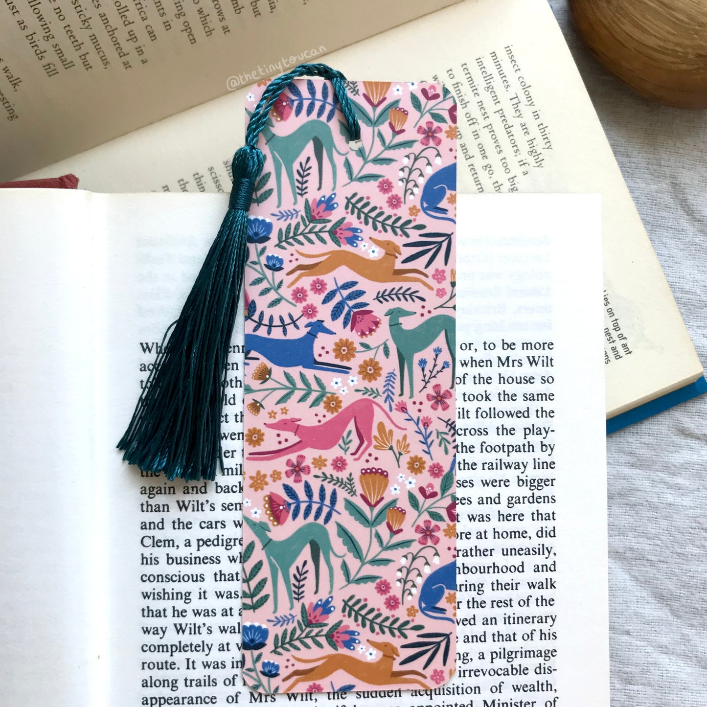 Long dogs bookmark. With or without tassel- Lurcher, Whippet, Greyhound, Saluki, Italian Greyhound- Dog Lover stationery- Book worm gift