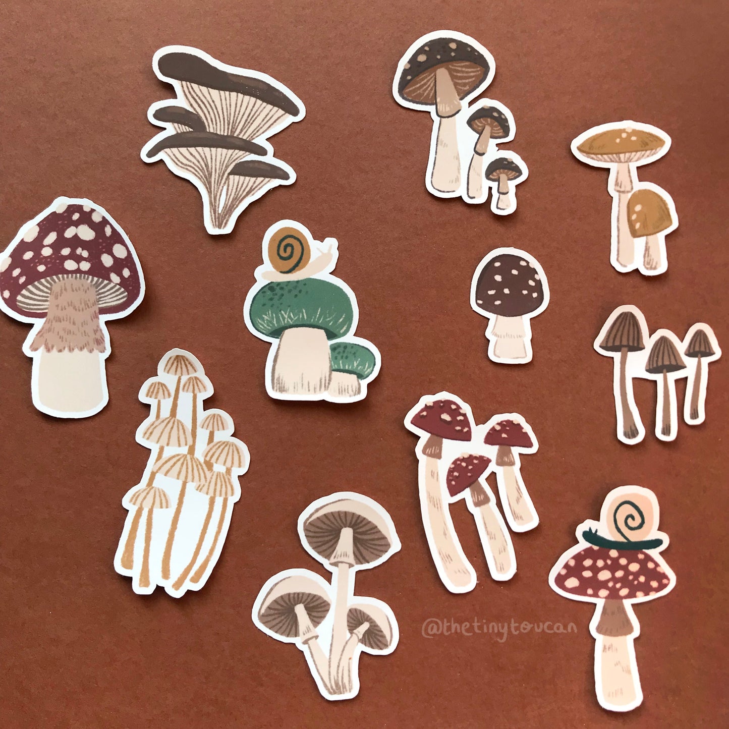 Little Mushies Gift Box-  Illustrated mushroom stationery gift box- Fungi- Notepad- Stickers- bookmark- book lover- Cottagecore