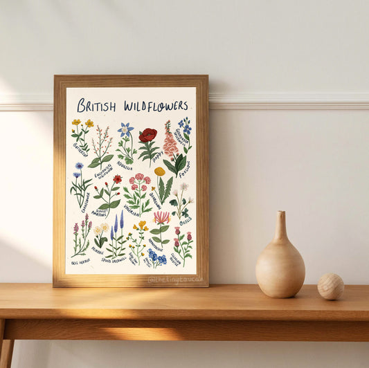 British Wild Flowers Fine Art Print