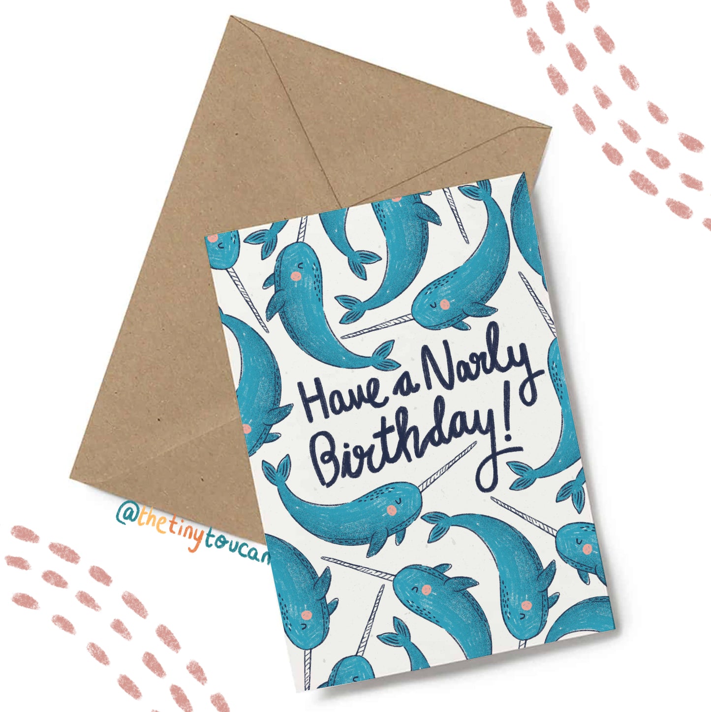 Narwhal Birthday Card