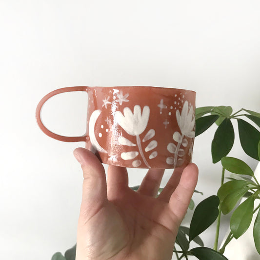 Red Folk Mug (Medium, SECOND)