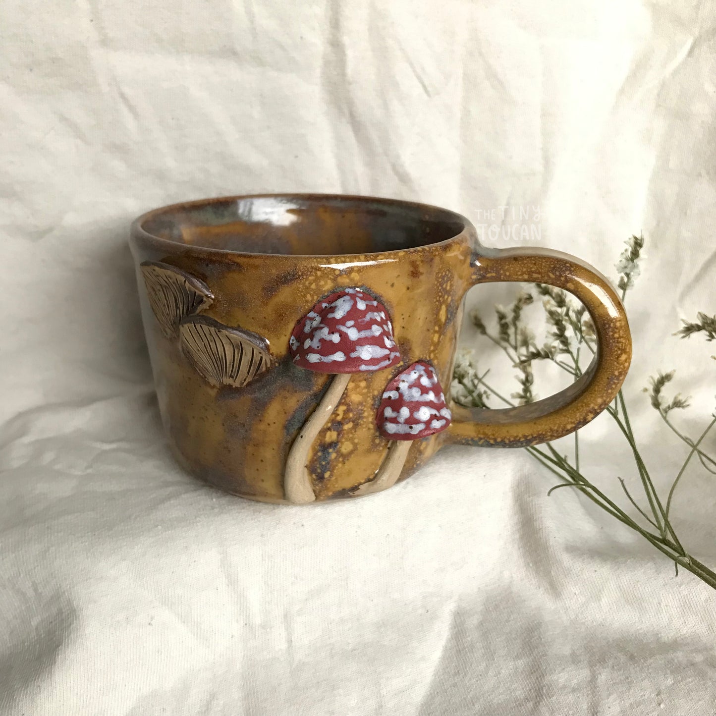 Mushroom Mug in Swamp Ochre