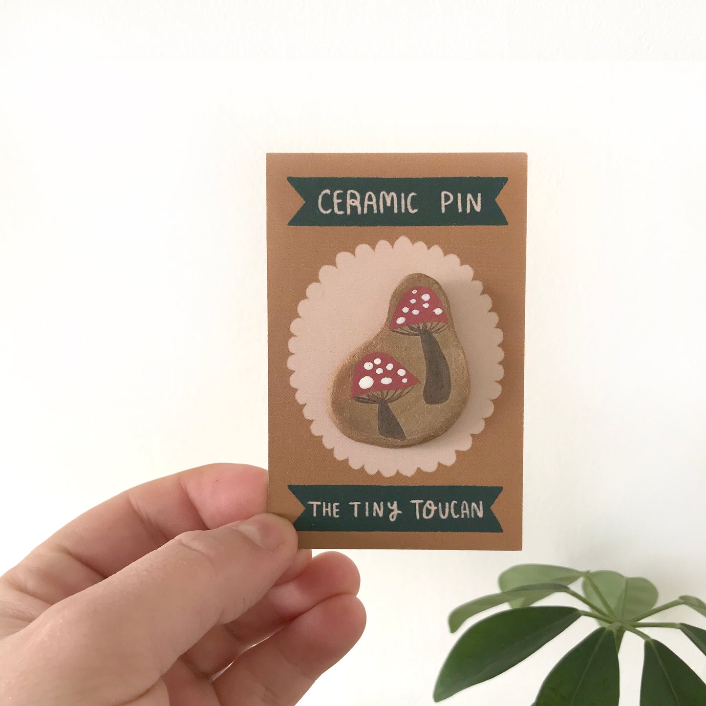 Mushroom Ceramic Pin