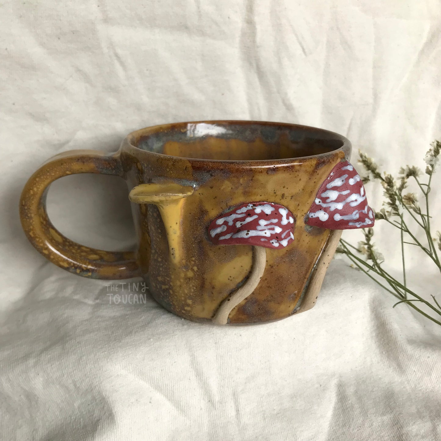 Mushroom Mug in Swamp Ochre