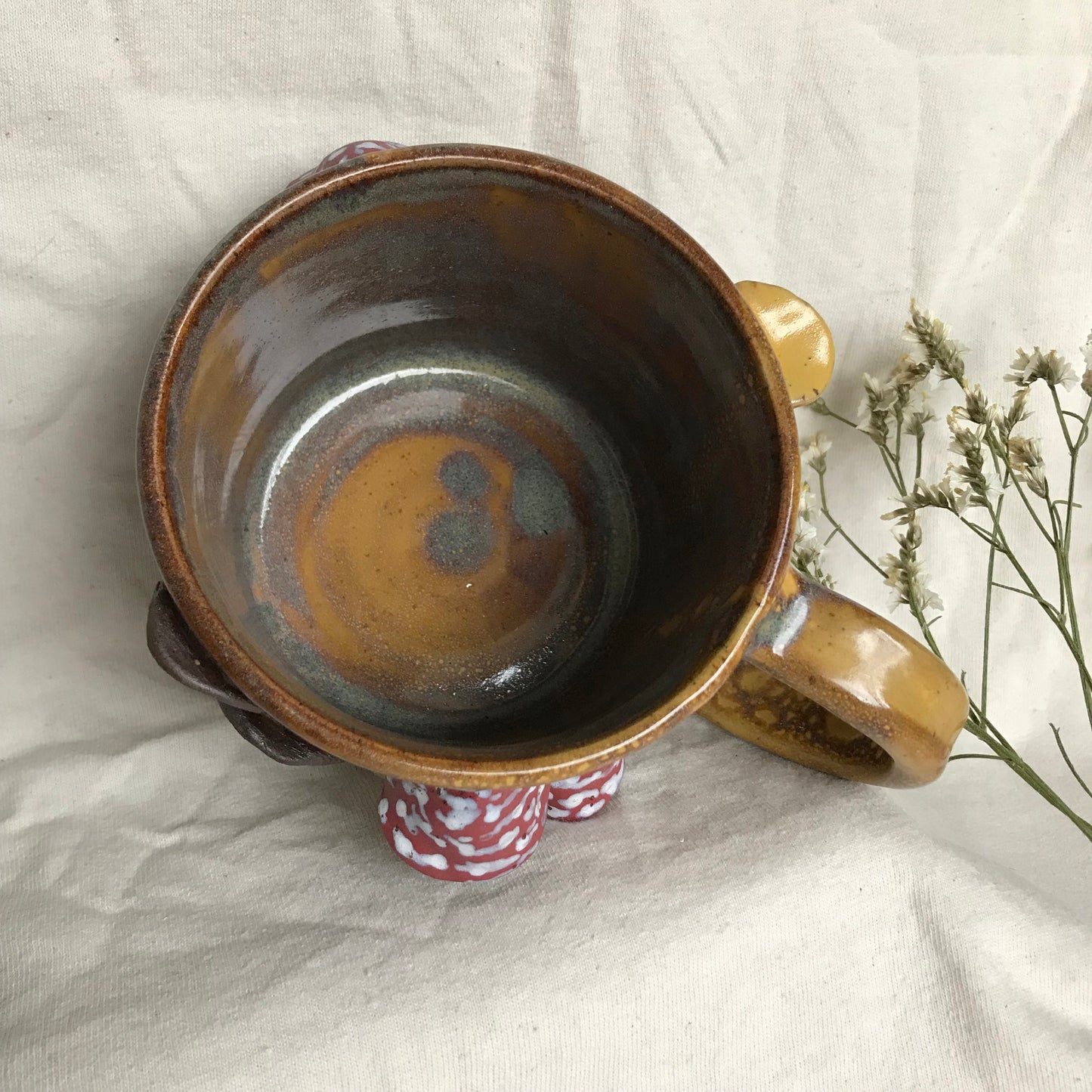 Mushroom Mug in Swamp Ochre