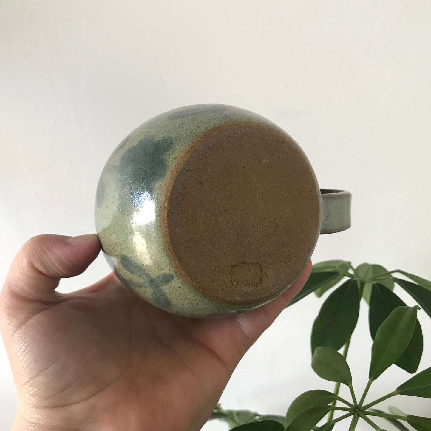 Moss Green flower mug (small)