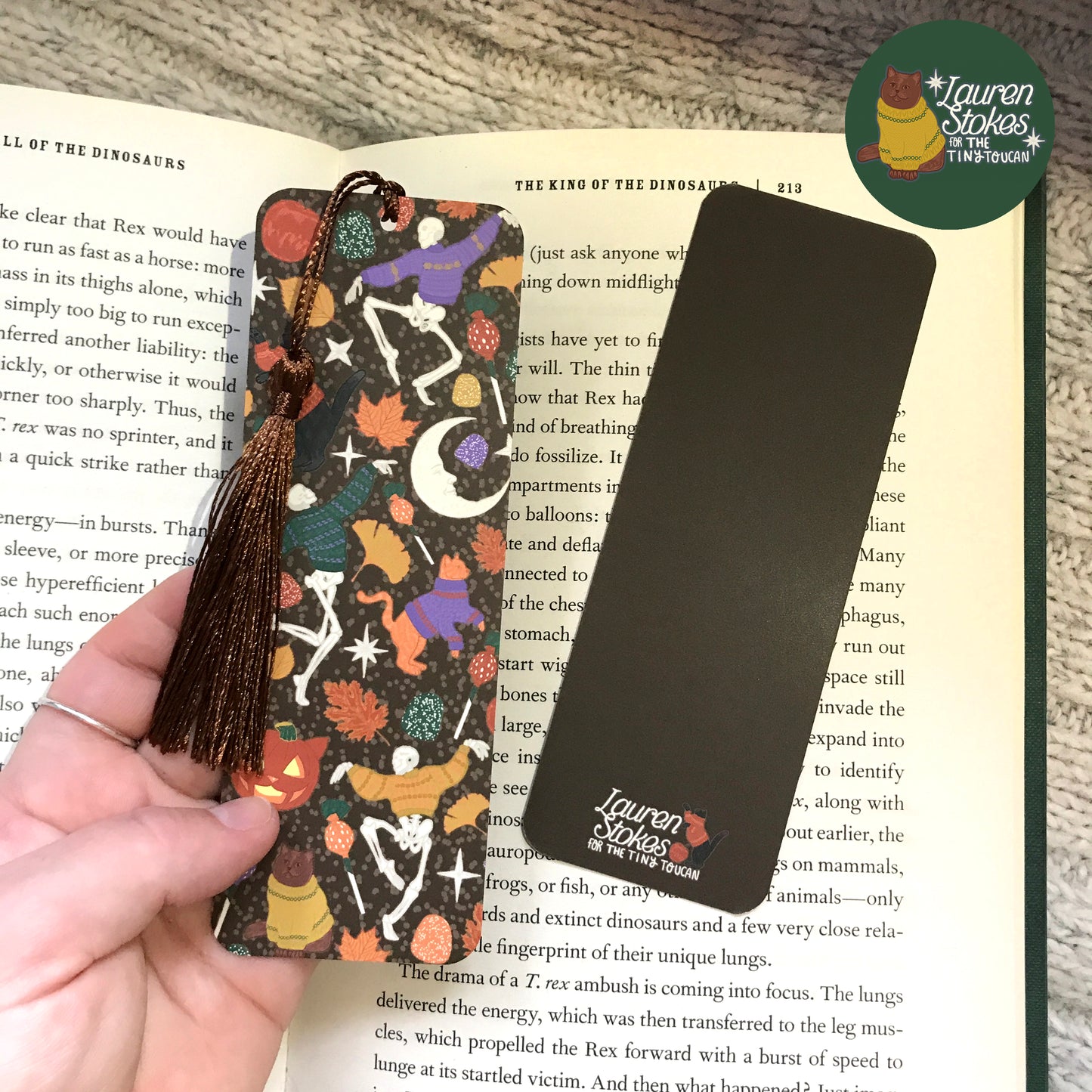 Dancing Skeletons Bookmark by LAUREN STOKES