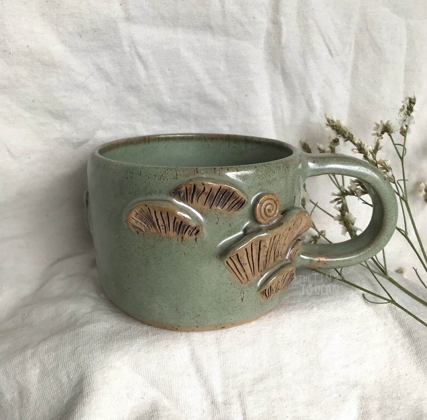 Mushroom Mug in Sage Green