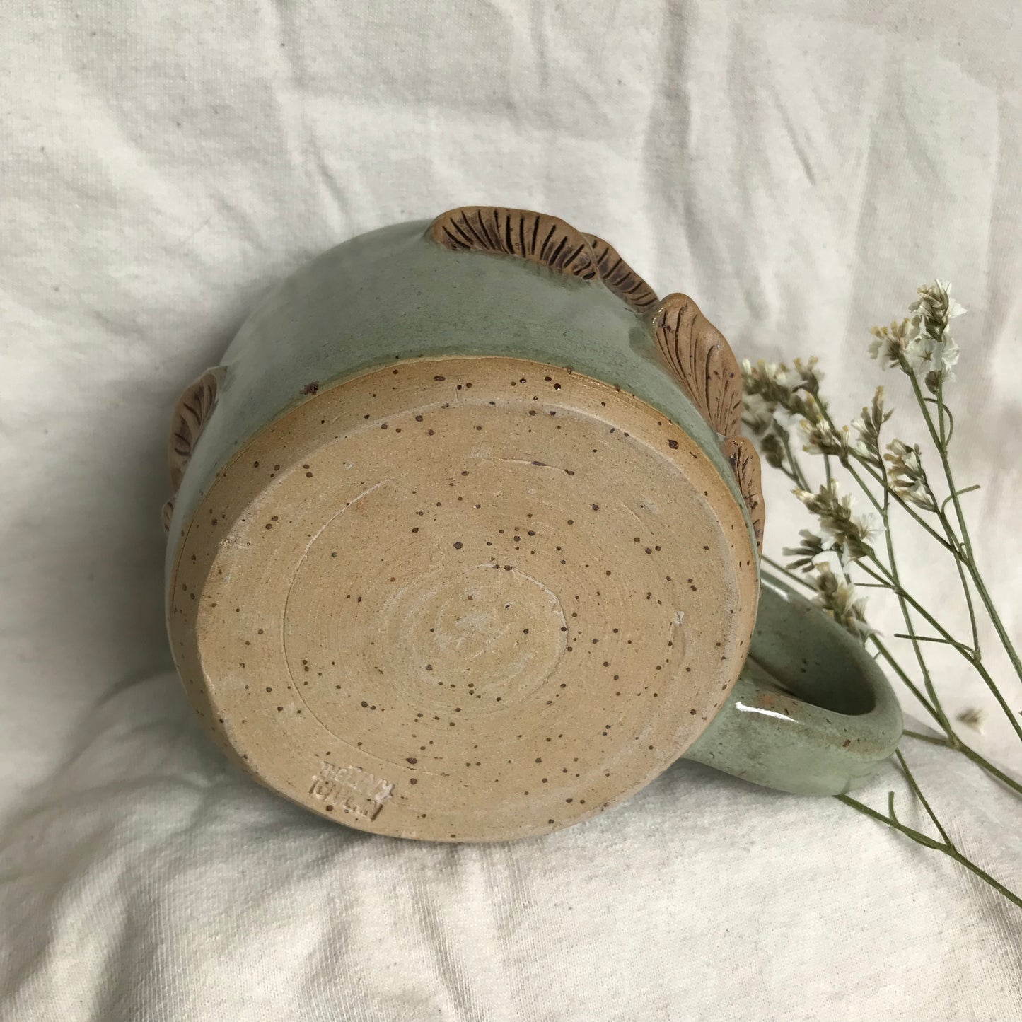 Mushroom Mug in Sage Green