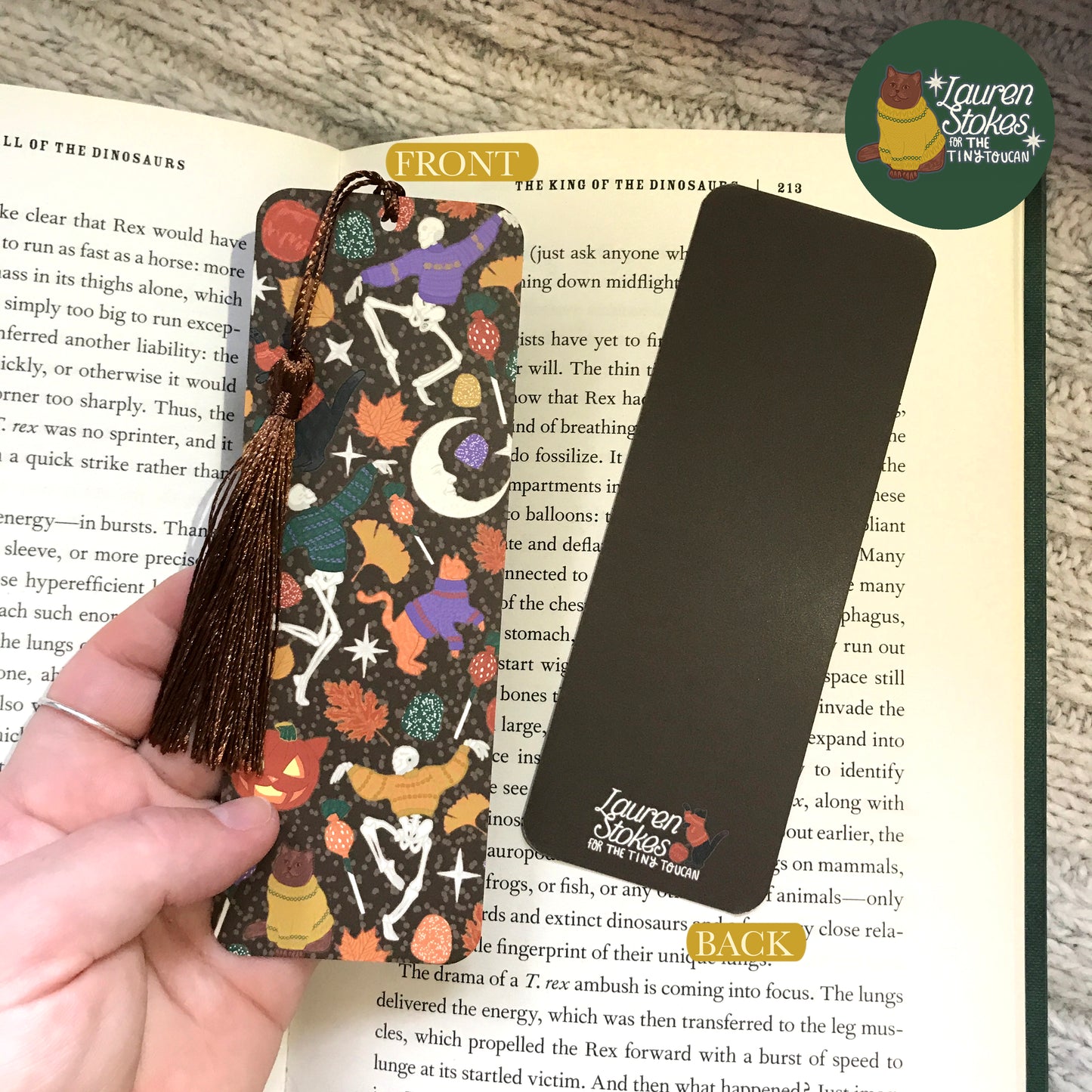 Dancing Skeletons Bookmark by LAUREN STOKES
