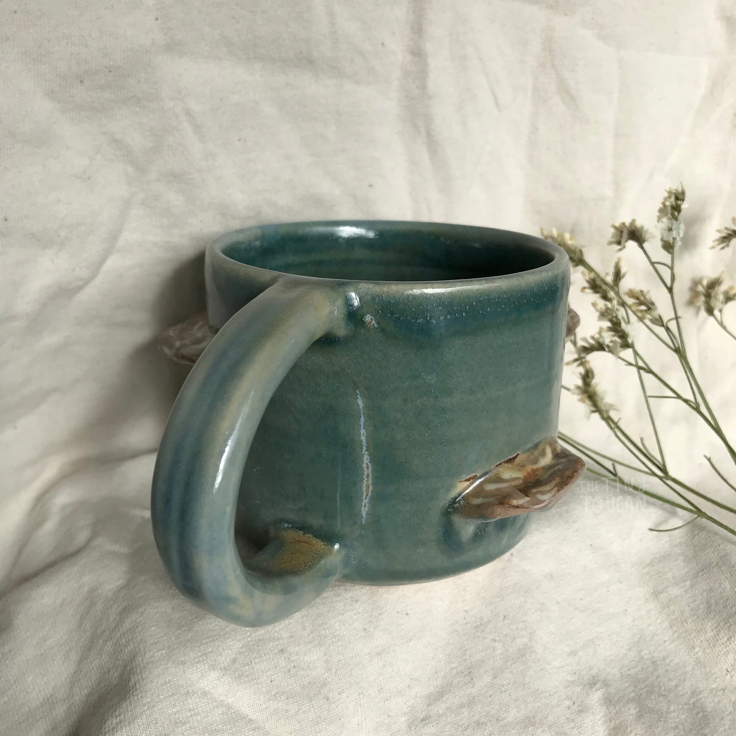 Mushroom Mug in Teal