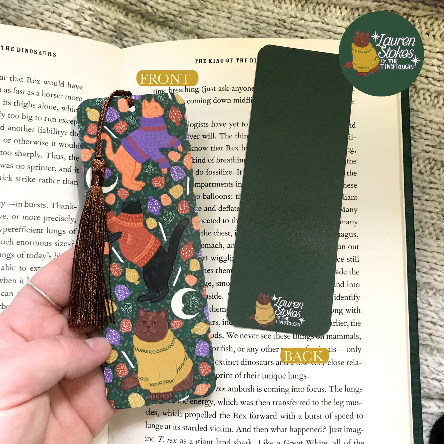 Halloween Cats Bookmark by LAUREN STOKES