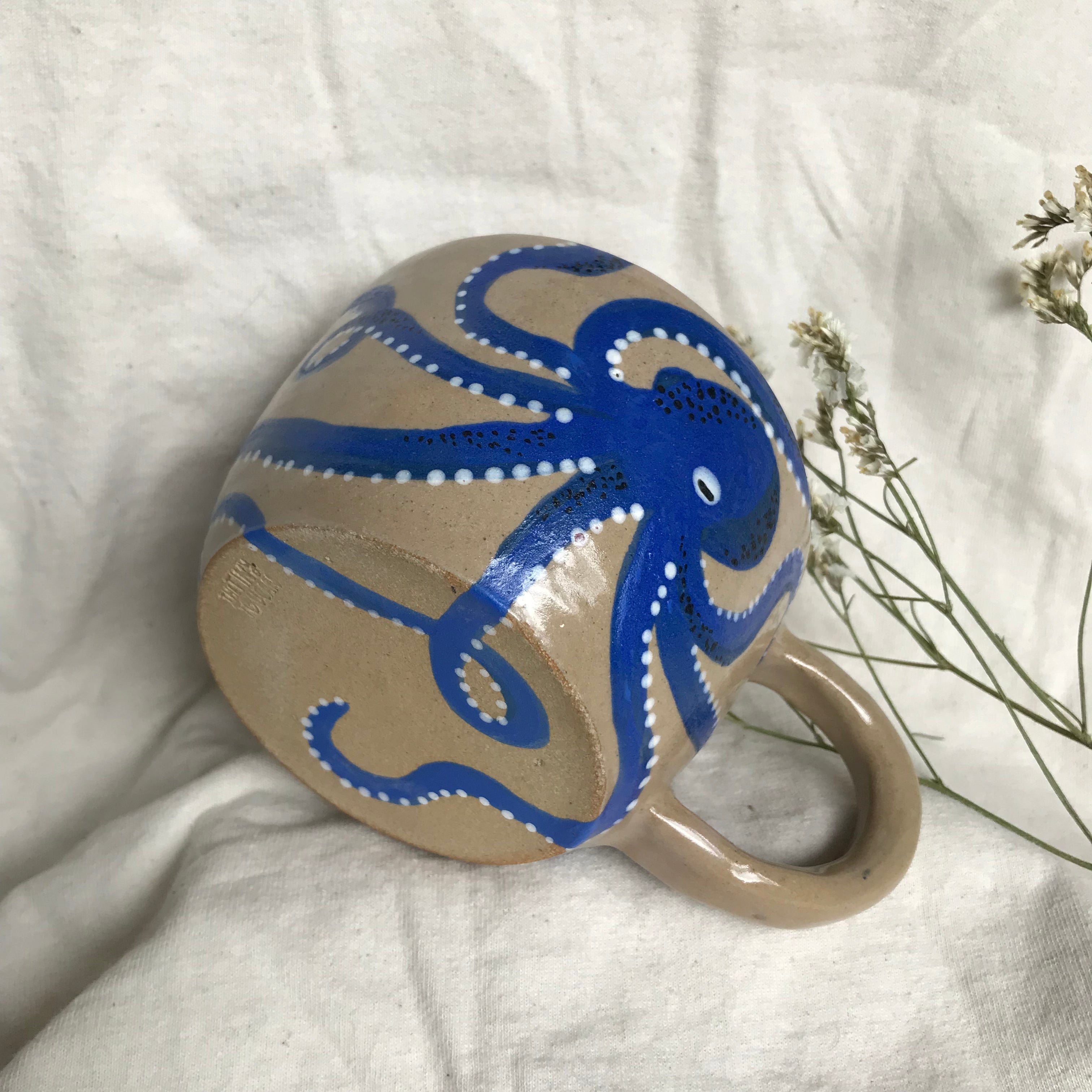 Octopus Mug in Cobalt Buff – The Tiny Toucan