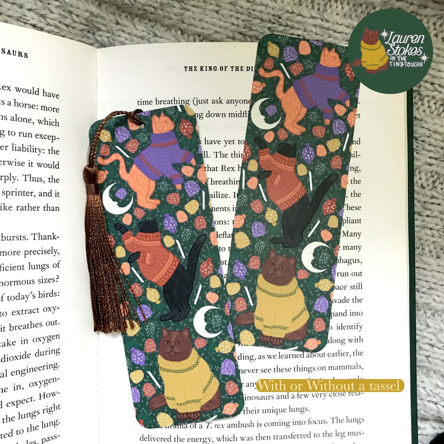 Halloween Cats Bookmark by LAUREN STOKES