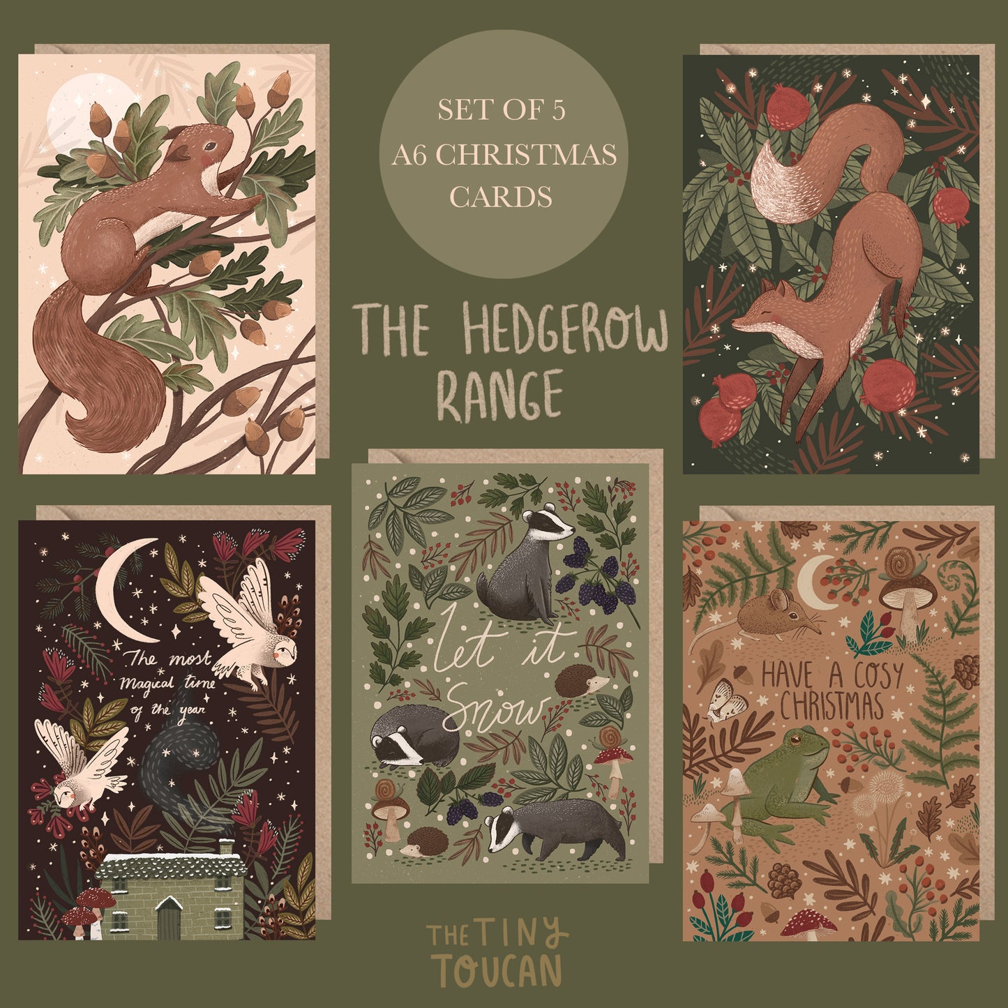 HEDGEROW Christmas Card Set