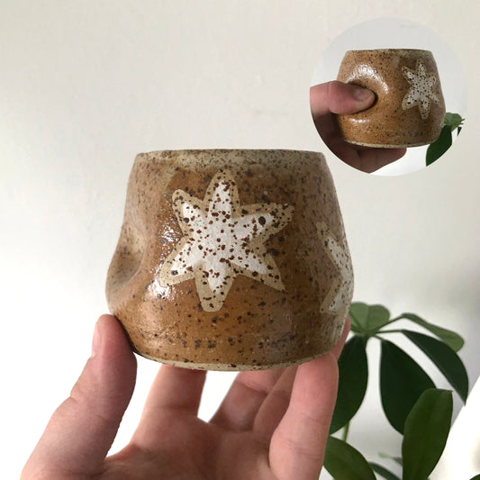 Ochre Stars Dimple Mug