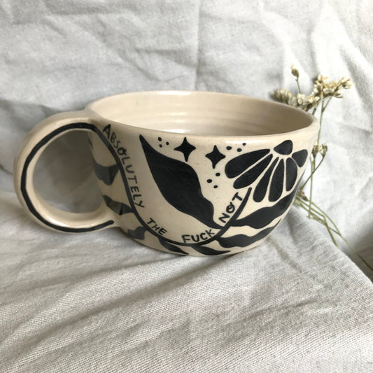 Absolutely the fuck not mug in Black