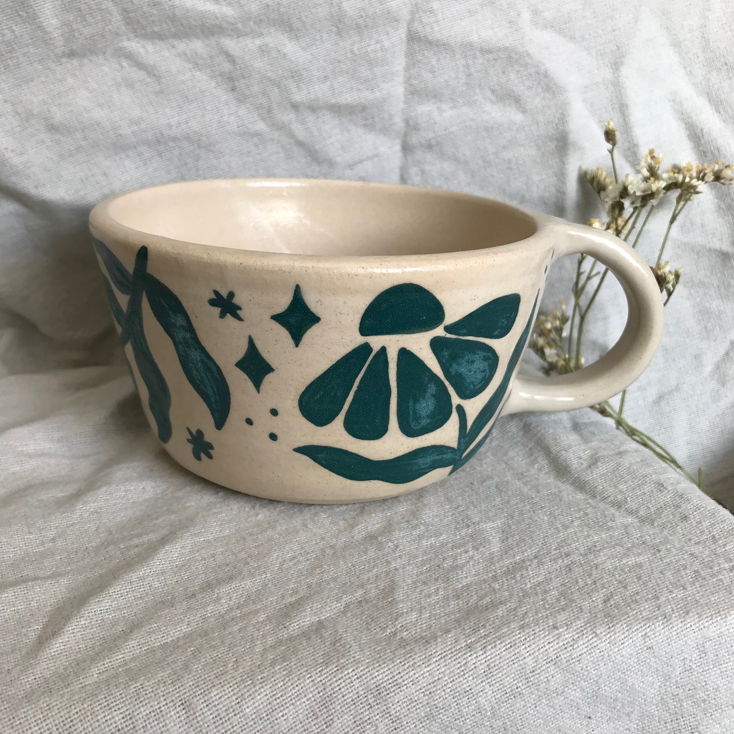 Absolutely the fuck not mug in Teal