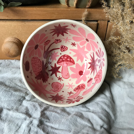 Medium Pink Doodle Bowl