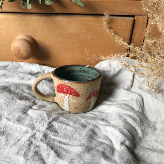 Mushroom Espresso Cup in Teal