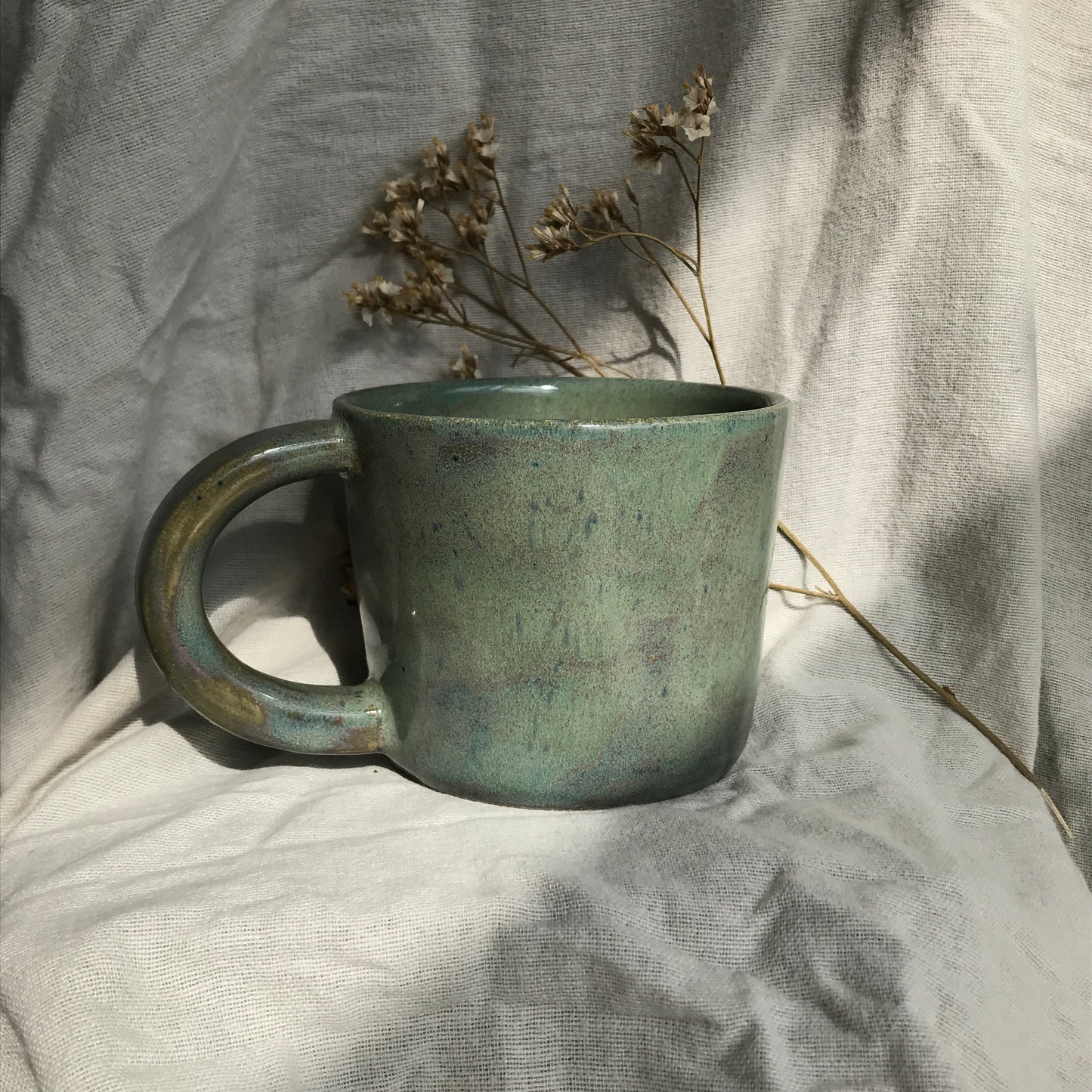 Garden Tiger Moth Mug in Sage Green