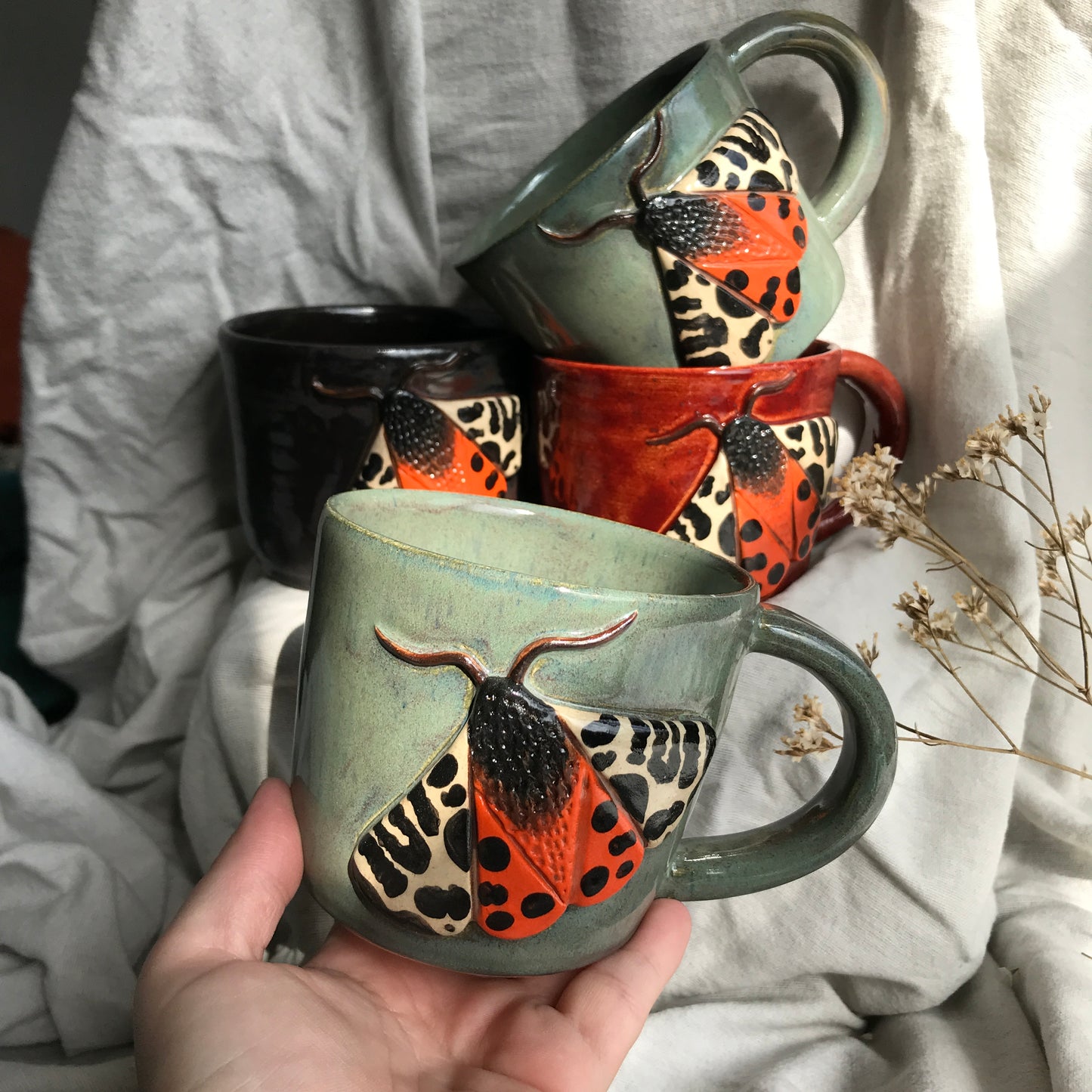 Garden Tiger Moth Mug in Ancient Ore