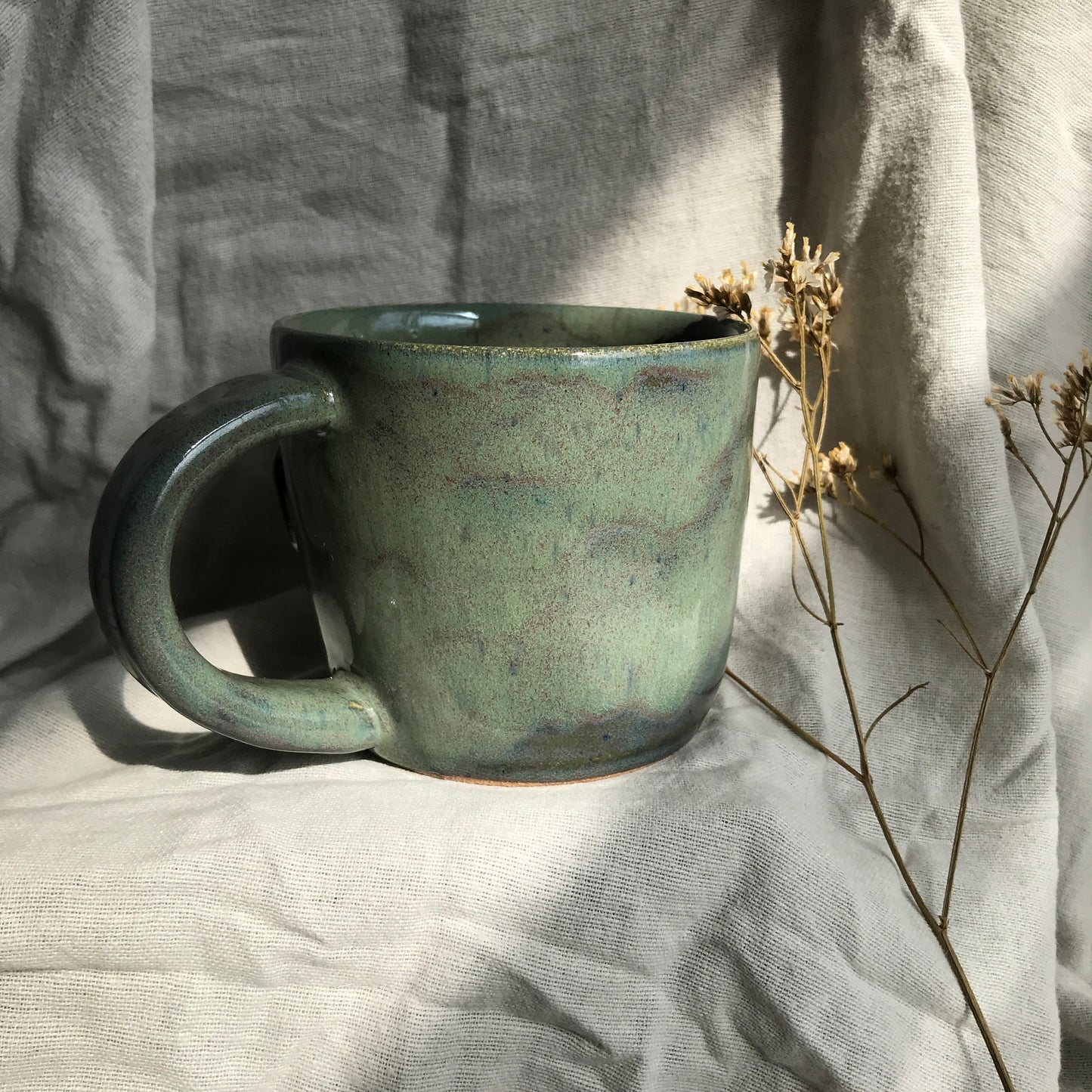 Garden Tiger Moth Mug in Sage Green