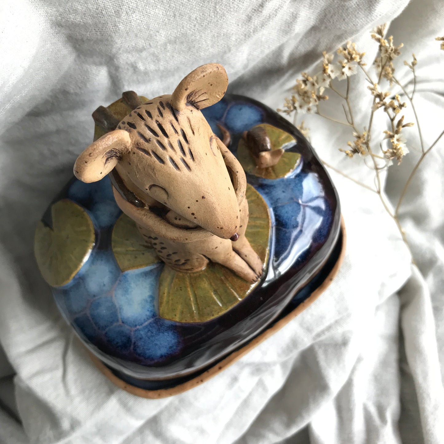 Shrew and Snail Butter Dish