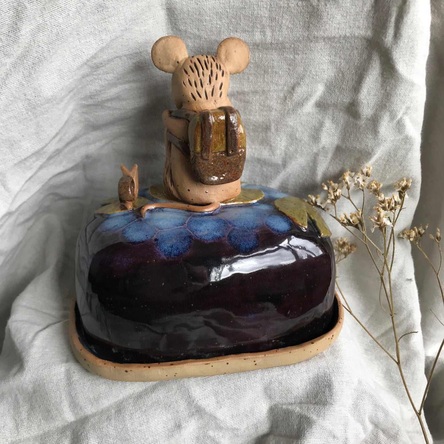 Shrew and Snail Butter Dish