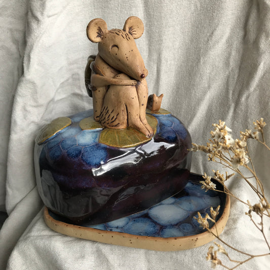 Shrew and Snail Butter Dish