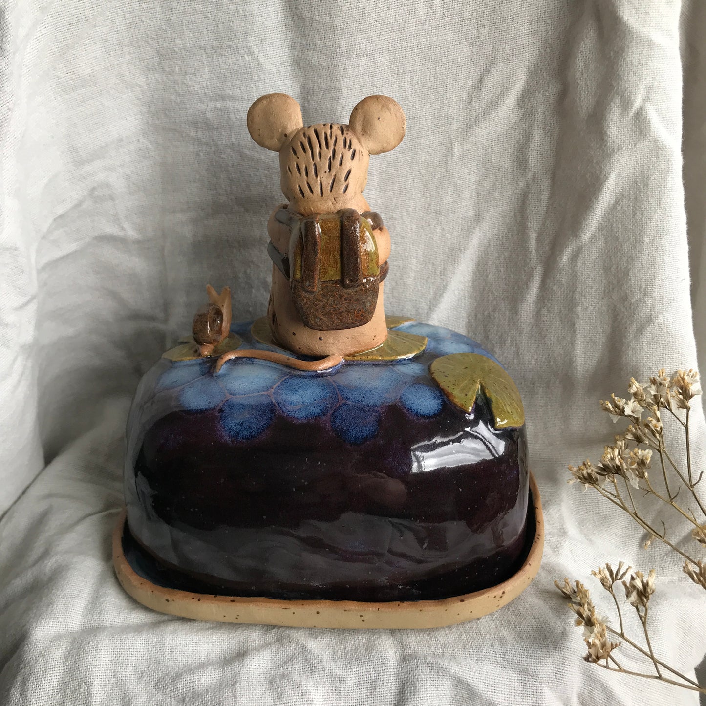 Shrew and Snail Butter Dish