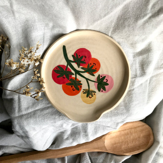 Spoon Rest- Tomato Friends