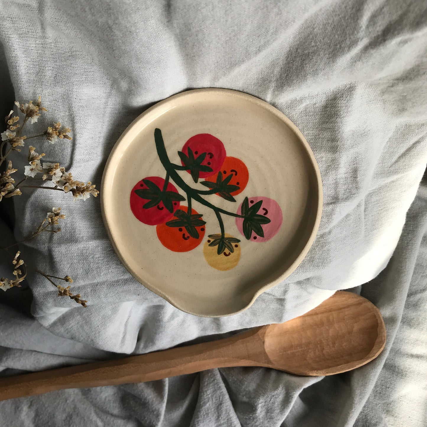 Spoon Rest- Tomato Friends
