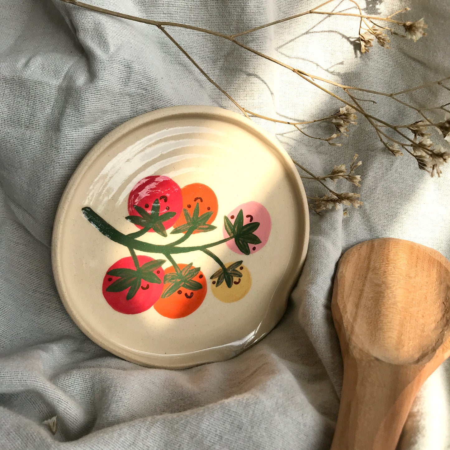 Spoon Rest- Tomato Friends