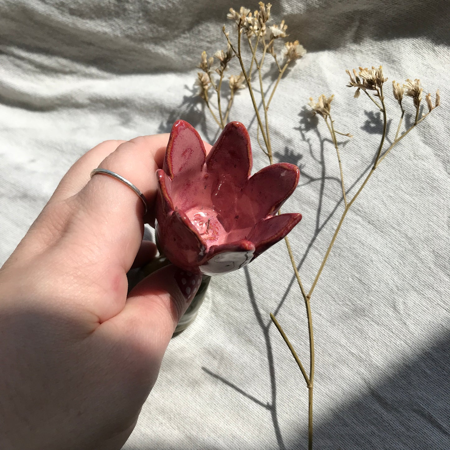 Tulip Candle Stick Holder- Pink