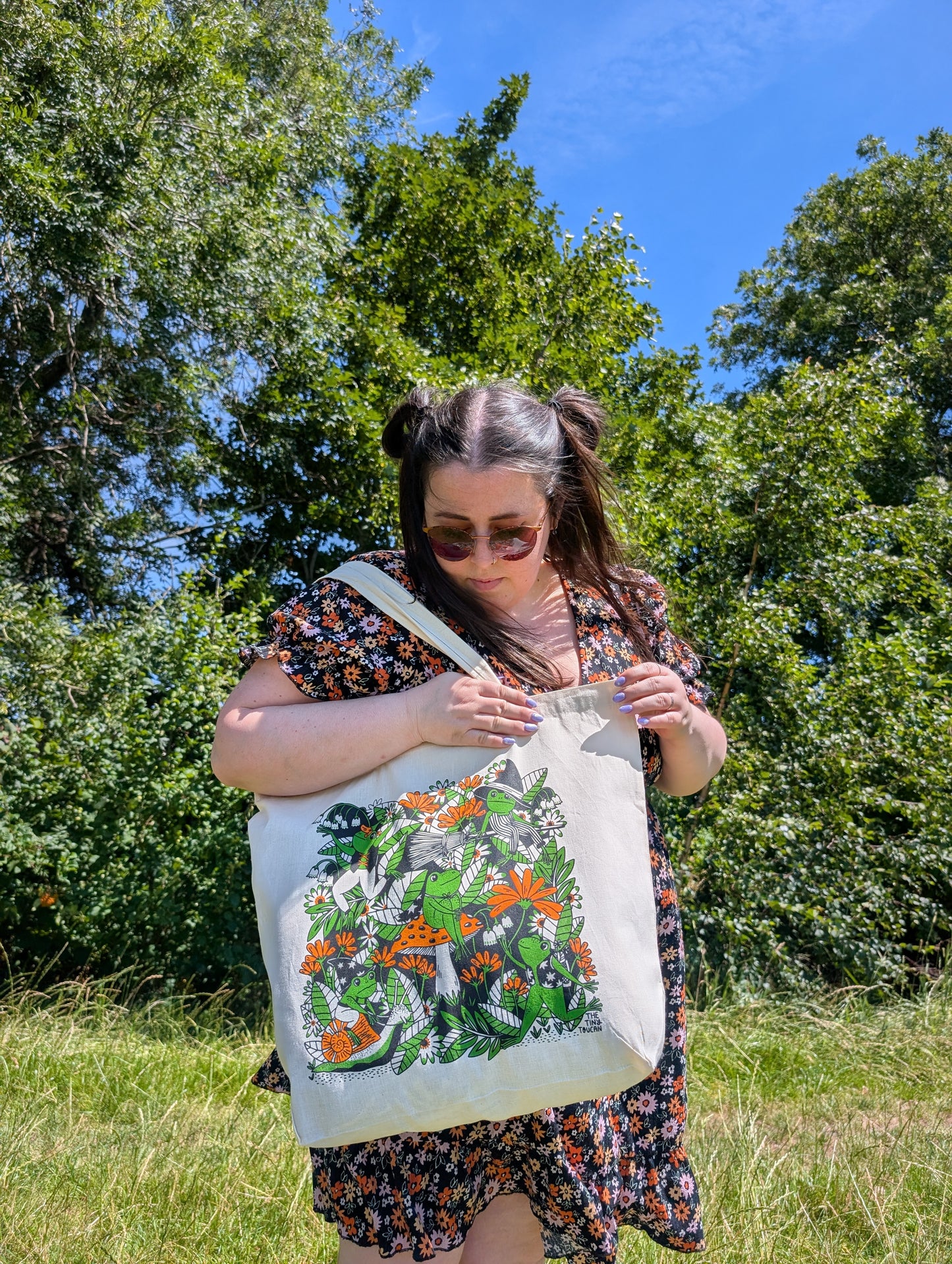 Froggies Tote Bag (Choose Pink or Orange)