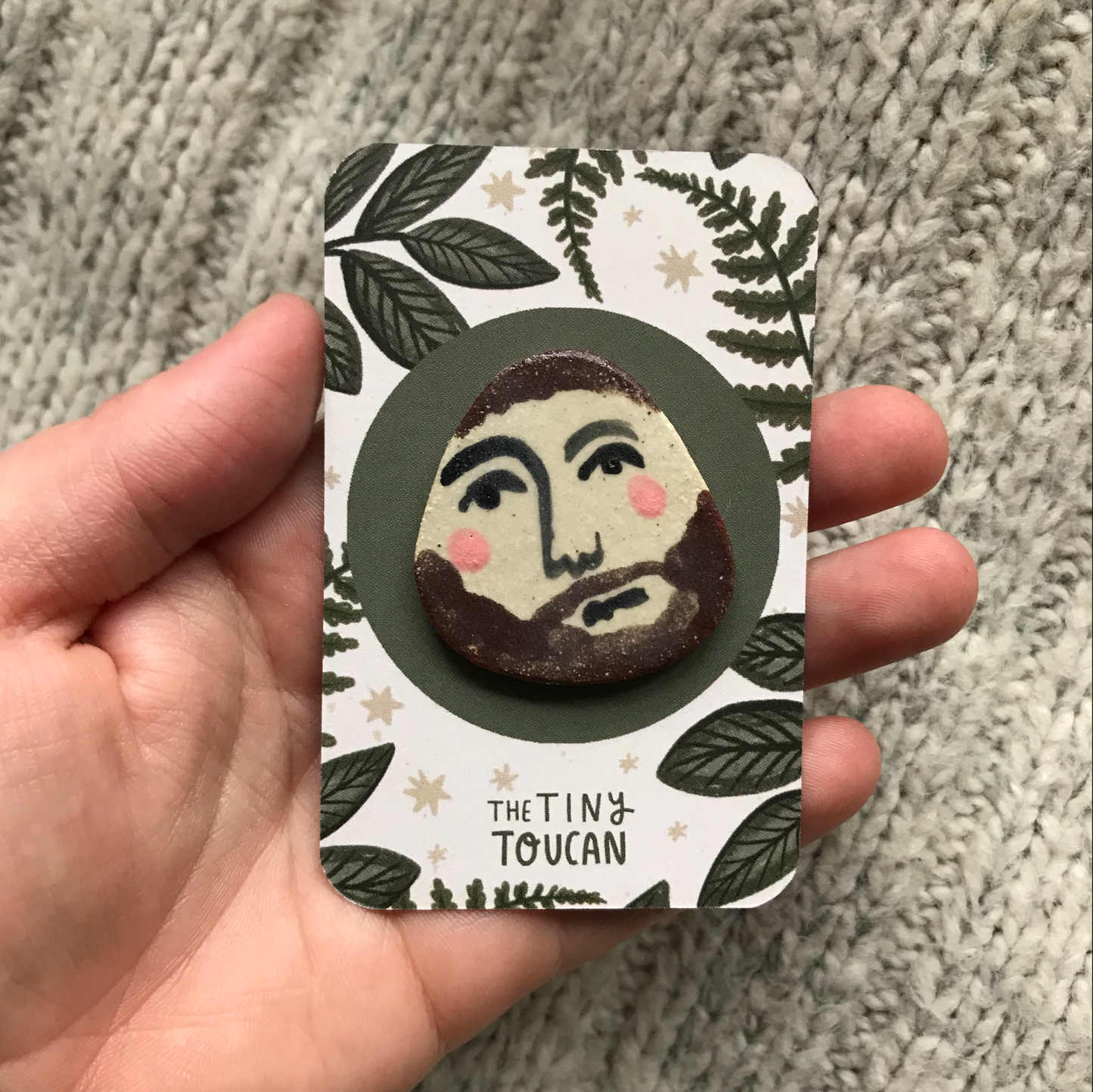 Ceramic Face Pin