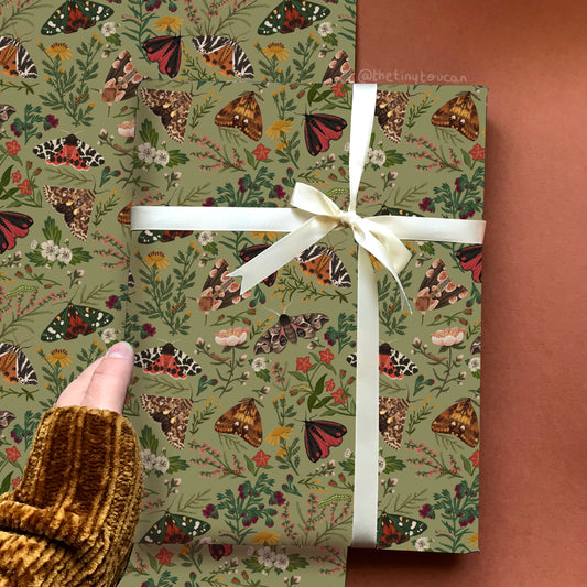 British Moths gift Wrap