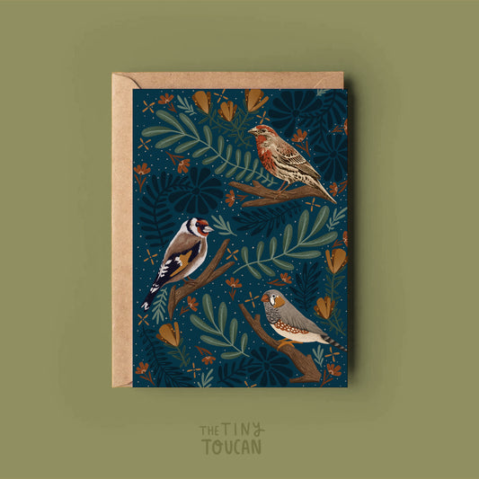 Finches Christmas Card