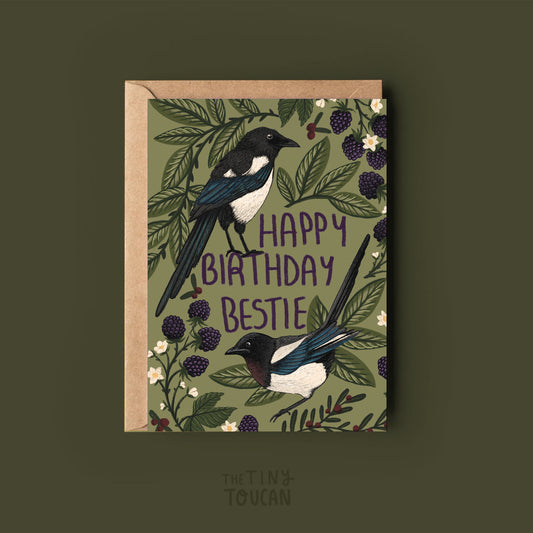 Magpies Birthday Card