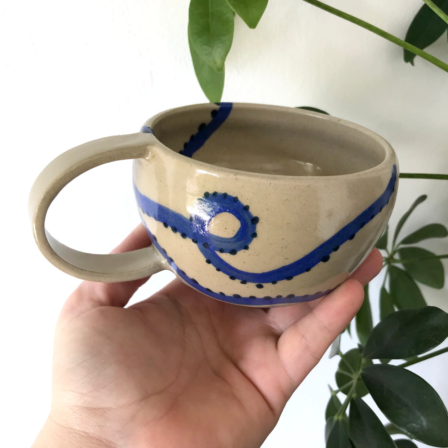 Octopus Hot Choc Mug in Blue