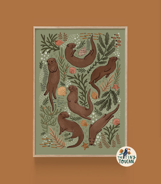 Otters A4 Print