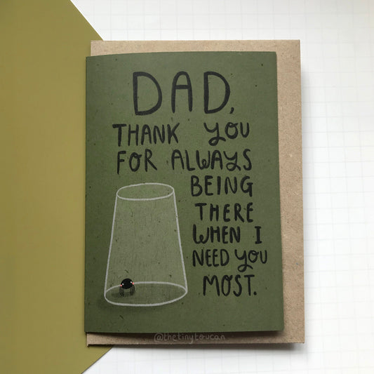 Silly Fathers Day Card. A6 Card, Matte extra thick recycled card - Blank Inside- funny fathers day